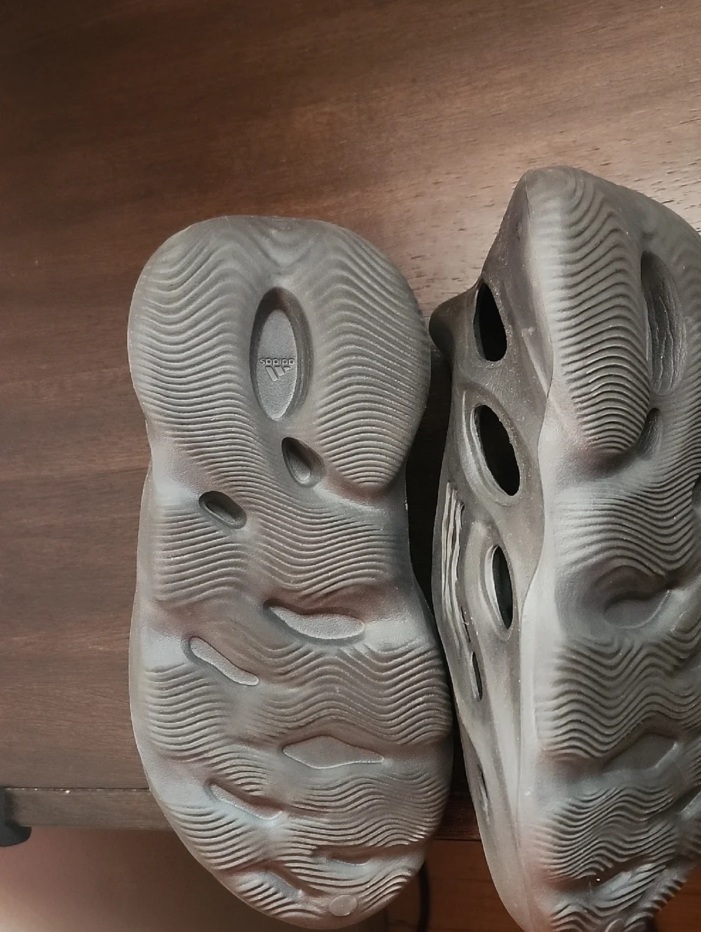 adidas Foam Runner Slip-On Clog in Charcoal Gray - Picture 1 of 4